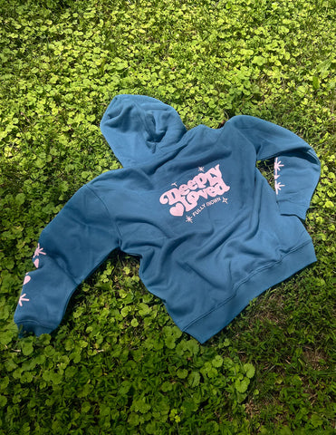 Stellar Blue Relaxed Fit Hoodie with Inspirational Scripture Print