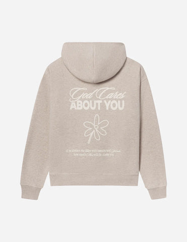 Inspiring God Cares About You Hoodie | Matthew 6:28-30 Comfort Wear