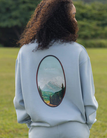 Inspiring Faith Crewneck Sweatshirt with Psalm 145:18 Embroidery