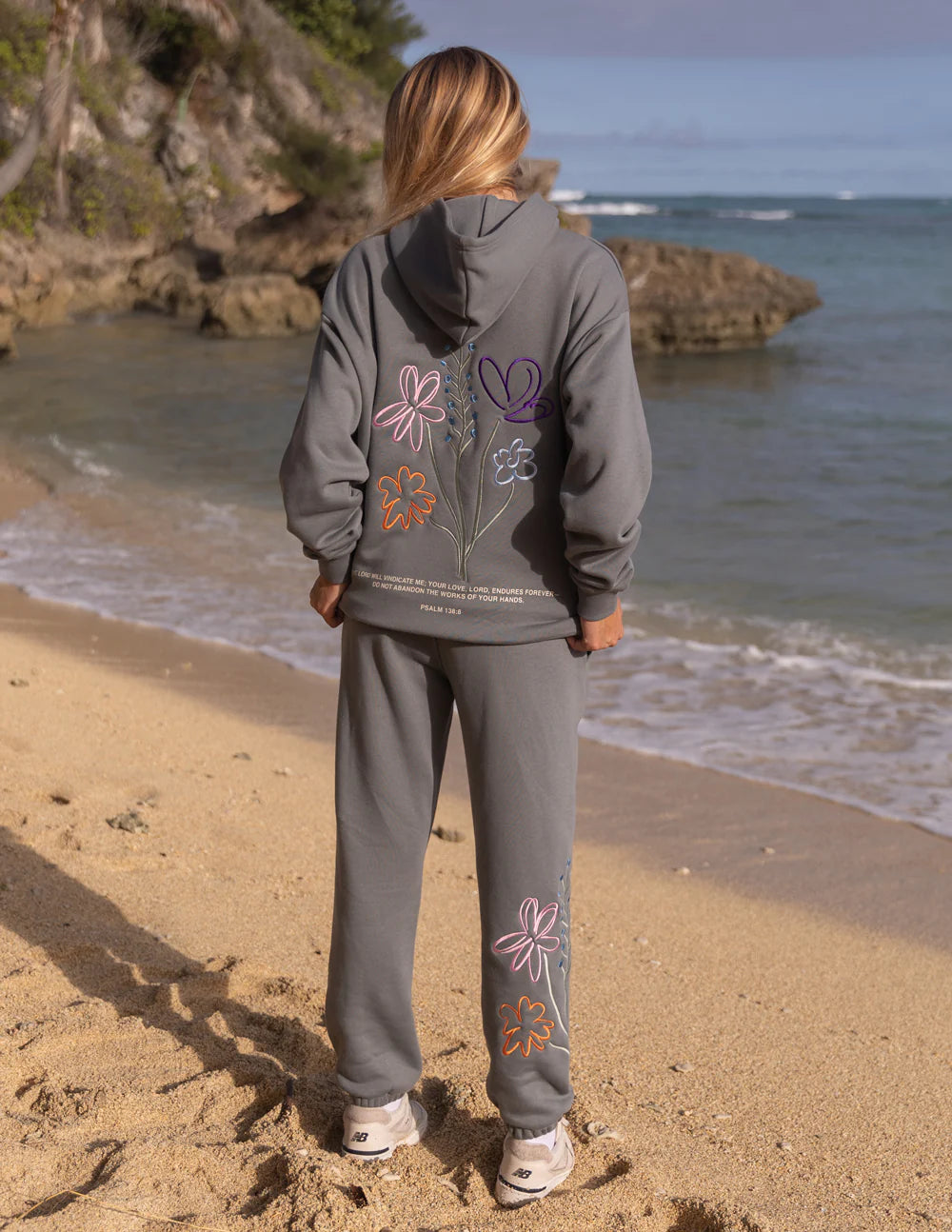 Inspirational Faith Hoodie with Embroidered Bible Verse
