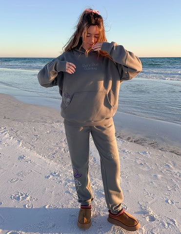 Inspirational Faith Hoodie with Embroidered Bible Verse