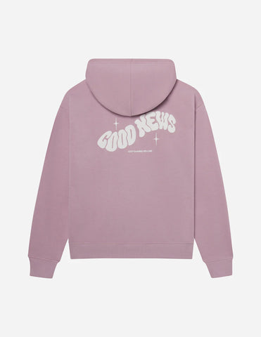 Soft Pink Hoodie with Inspirational Puff Print for Everyday Faith