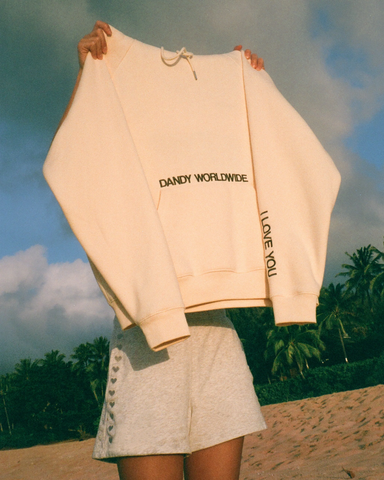 Cream Oversized Hoodie with Words of Affirmation for Everyday Comfort