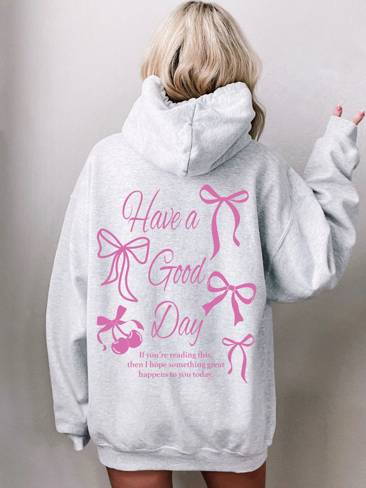 Double-Sided Coquette Bow Hoodie for a Preppy & Playful Look