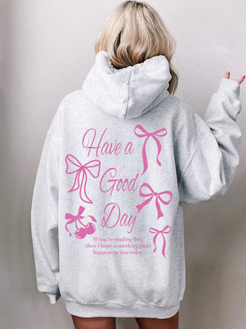Double-Sided Coquette Bow Hoodie for a Preppy & Playful Look