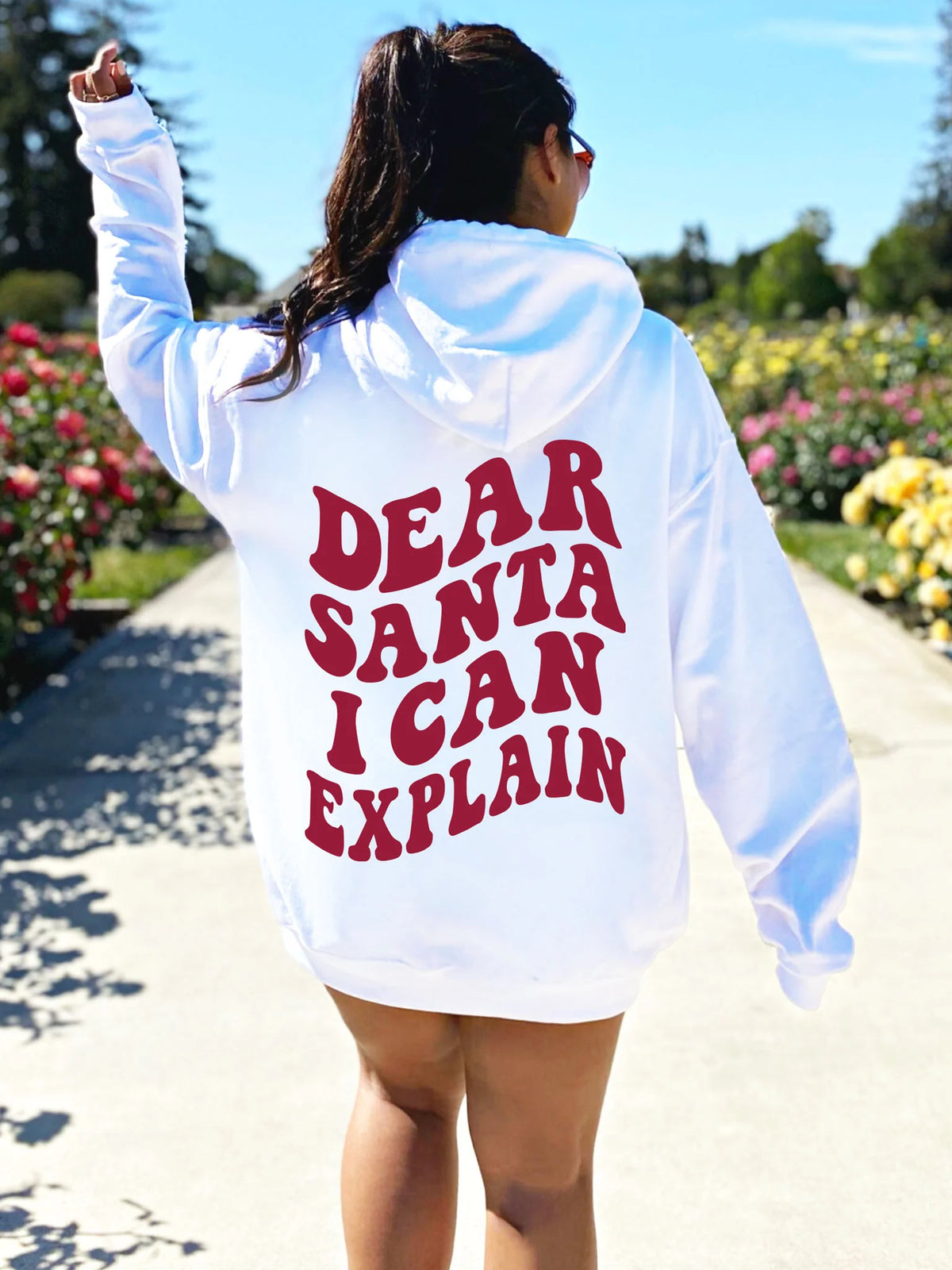 Dear Santa I Can Explain Hoodie | Hilarious Christmas Party Sweatshirt for Cozy Holiday Style