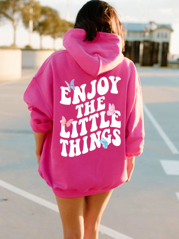 Enjoy The Little Things Hoodie for Positive Vibes and Everyday Comfort