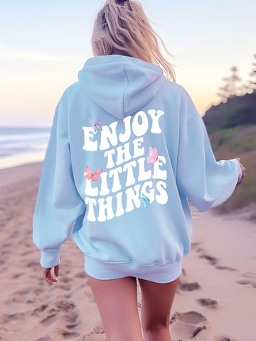 Enjoy The Little Things Hoodie for Positive Vibes and Everyday Comfort