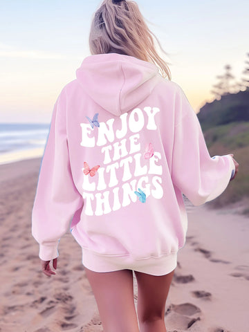 Enjoy The Little Things Hoodie for Positive Vibes and Everyday Comfort