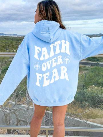 Faith Over Fear Hoodie | Inspirational Christian Sweatshirt for Everyday Comfort