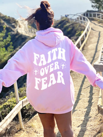 Faith Over Fear Hoodie | Inspirational Christian Sweatshirt for Everyday Comfort