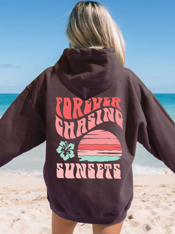 Cozy Sunset Hoodie for Beach Days and Everyday Adventures