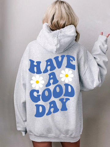 Positive Message Hoodie in Blue Ink for a Cozy Everyday Look