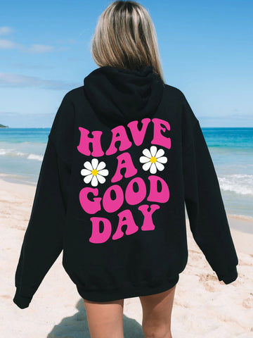 Positive Message Hoodie in Soft Pink for Everyday Good Vibes