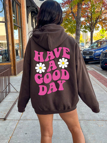 Positive Message Hoodie in Soft Pink for Everyday Good Vibes