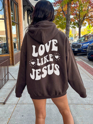 Double-Sided Love Like Jesus Hoodie for Everyday Faith and Comfort