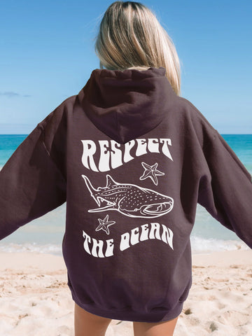 Ocean Conservation Whale Shark Hoodie for Beachy Everyday Style