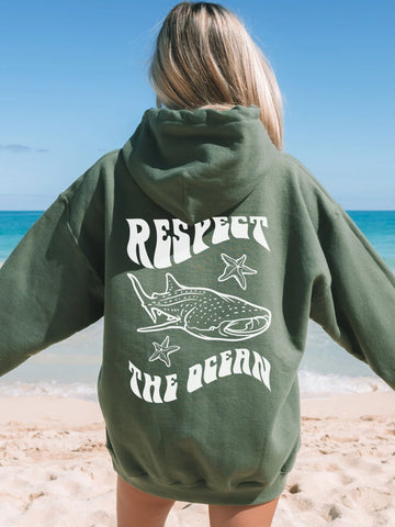 Ocean Conservation Whale Shark Hoodie for Beachy Everyday Style