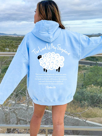 Double Sided Psalm 23 Hoodie | The Lord Is My Shepherd Christian Sweatshirt