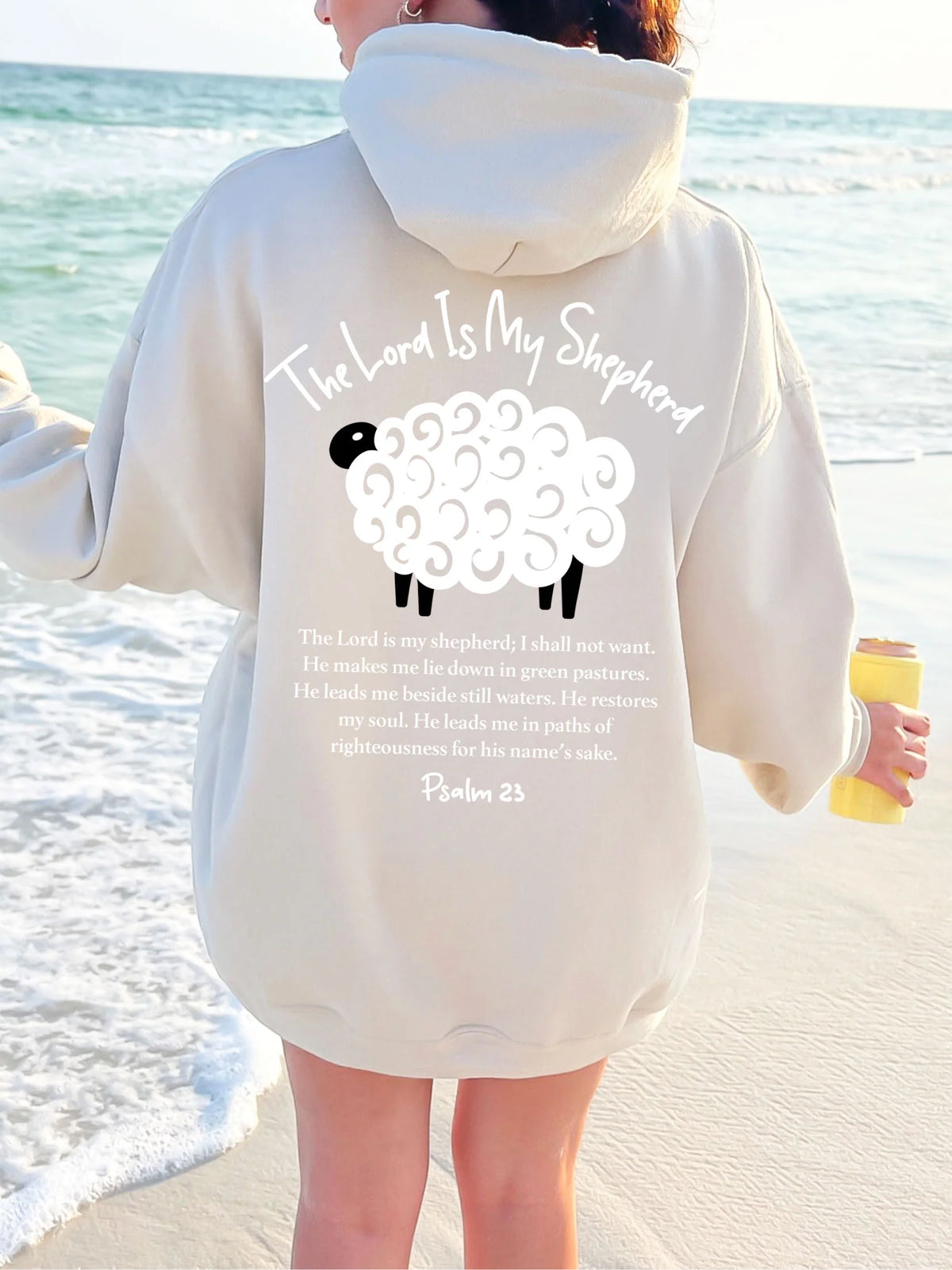 Double Sided Psalm 23 Hoodie | The Lord Is My Shepherd Christian Sweatshirt