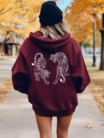 Vintage Tiger Graphic Hoodie for Cozy Street Style