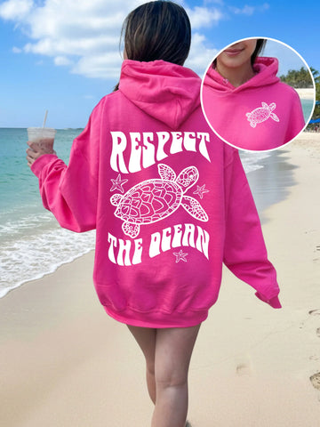 Double Sided Sea Turtle Hoodie for Ocean Conservation and Cozy Style