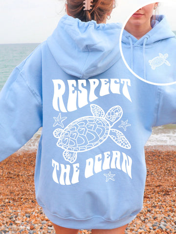 Double Sided Sea Turtle Hoodie for Ocean Conservation and Cozy Style