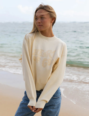 Buttercream Cotton Knit Sweater for Effortless Everyday Style
