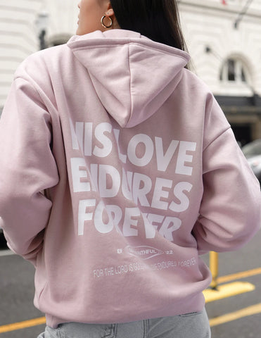 Inspiring His Love Endures Forever Hoodie for Everyday Faith
