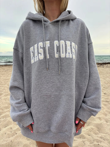 Oversized Embroidered Hoodie for Effortless Coastal Style