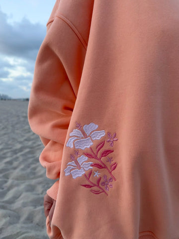 Tropical Palms Sherbet Sweatshirt for Sunny Days and Cozy Vibes