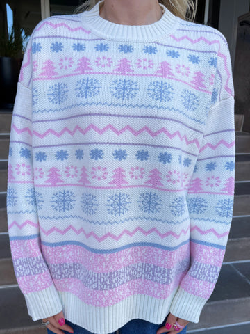 Cozy Nordic Knit Sweater for Winter Adventures and Après-Ski Style