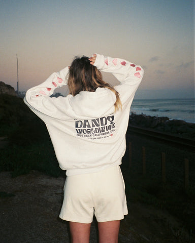 Oversized Hoodie with Heart Sleeve Detail for Cozy Everyday Style