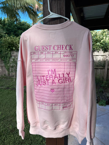 Effortless 'Just A Girl' Sweatshirt for Everyday Comfort & Style