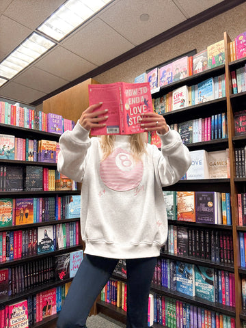 Pearl Grey 8 Ball Embroidered Sweatshirt for Effortless Street Style