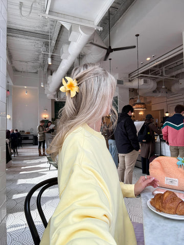 Vibrant Banana Yellow Embroidered Sweatshirt for Effortless Street Style