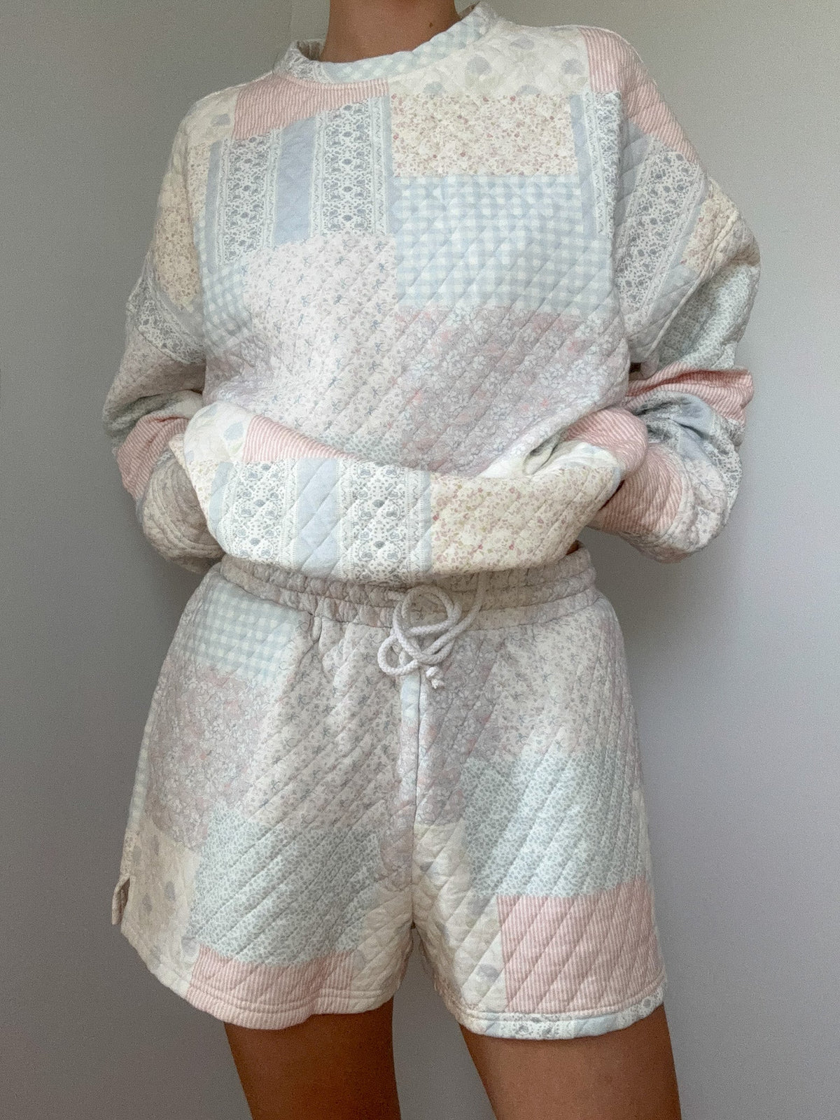 Quilted Pastel Shorts in Soft Blue Shades for Effortless Summer Style