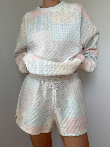 Quilted Pastel Shorts in Soft Blue Shades for Effortless Summer Style