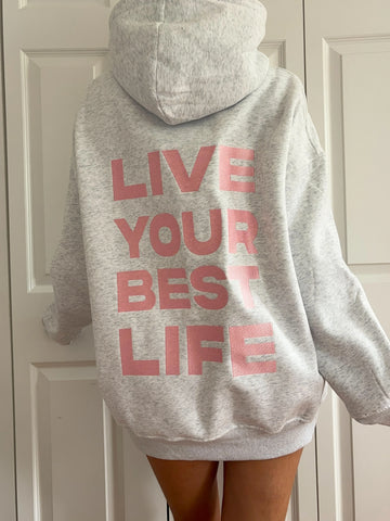 Pearl Grey Hoodie with Inspiring Embroidery for Everyday Style