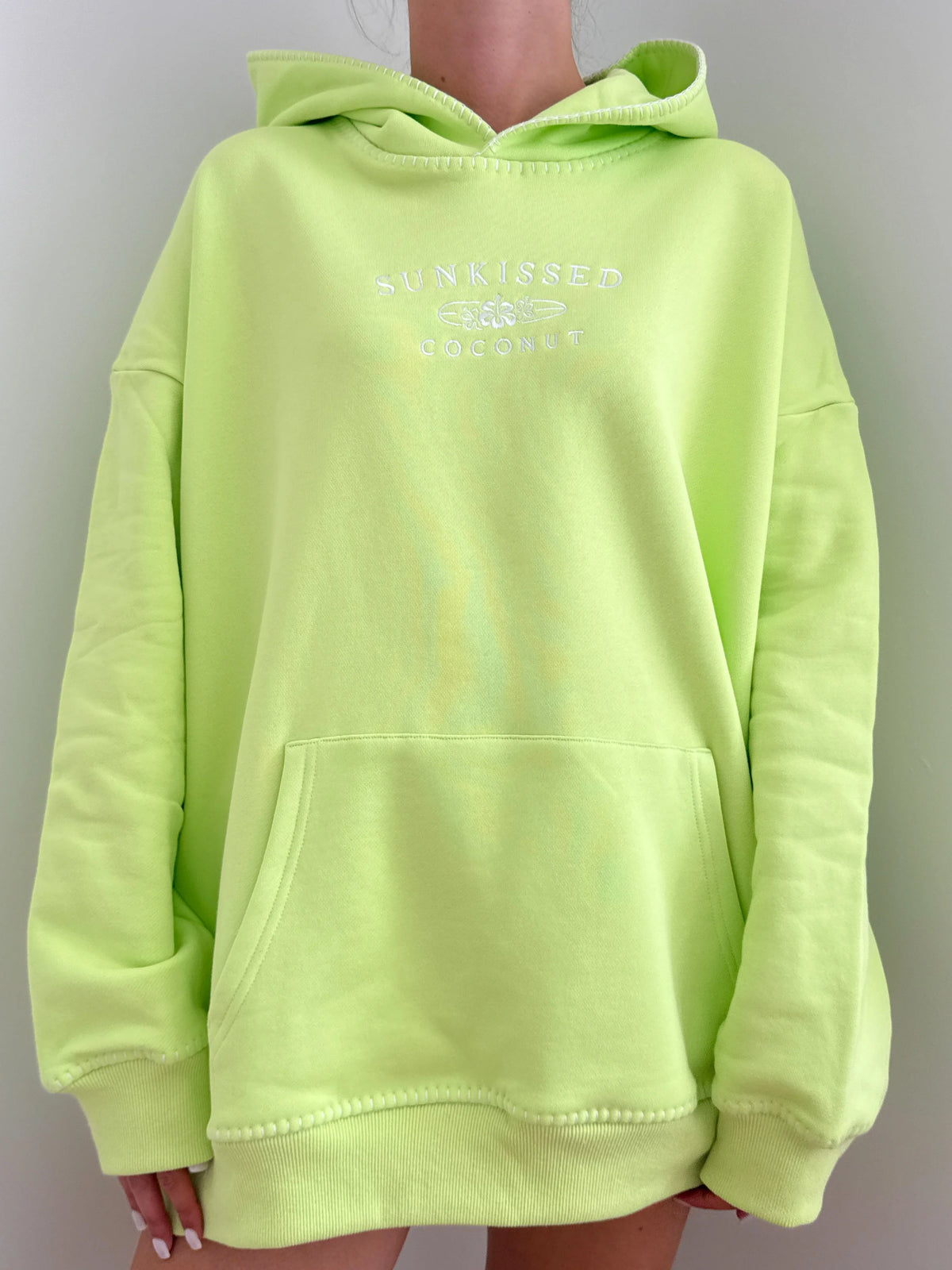Soft Lime Green Oversized Hoodie for Everyday Comfort