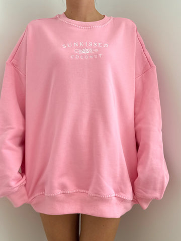 Cozy Cotton Candy Stitched Sweatshirt for Everyday Comfort