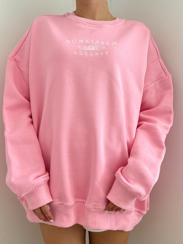 Cozy Cotton Candy Stitched Sweatshirt for Everyday Comfort