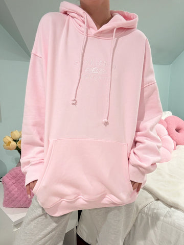 Cozy Pink Embroidered Hoodie for Effortless Everyday Style
