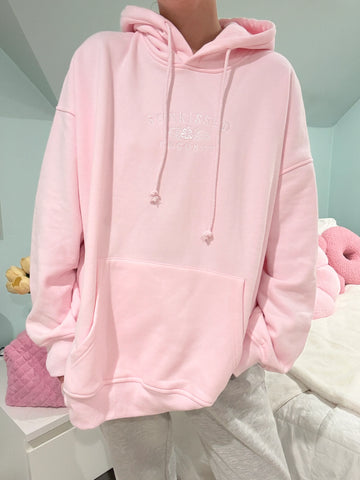 Cozy Pink Embroidered Hoodie for Effortless Everyday Style
