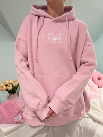 Mauve Mist Embroidered Hoodie for Cozy Everyday Style
