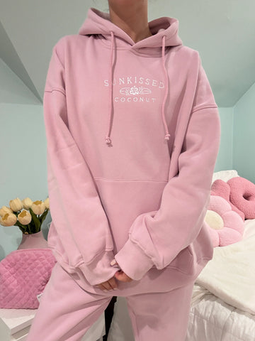 Mauve Mist Embroidered Hoodie for Cozy Everyday Style