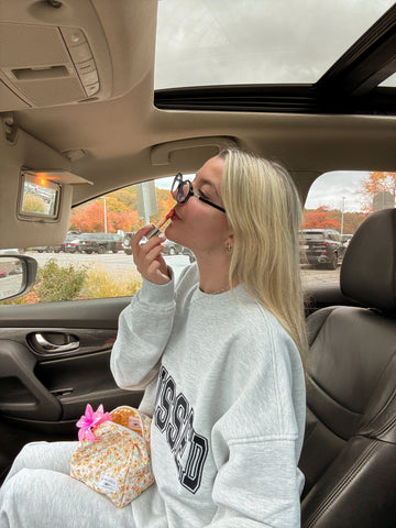 Cozy Grey Varsity Sweatshirt with Embroidered Details for Effortless Everyday Style