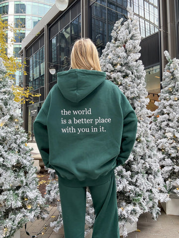 Heartfelt Embroidered Hoodie with Inspirational Message - Cozy Everyday Essential