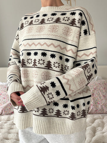 Cozy Cabin-Inspired Winter Sweater with Classic Nordic Design
