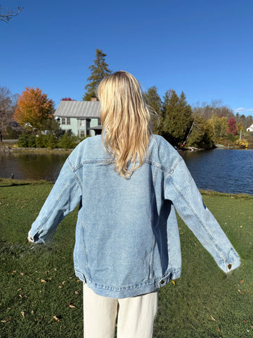 Oversized Denim Jacket for Effortless Layering and Cool Street Style